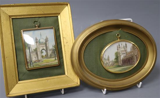 Two miniatures of Brighton Pavilion